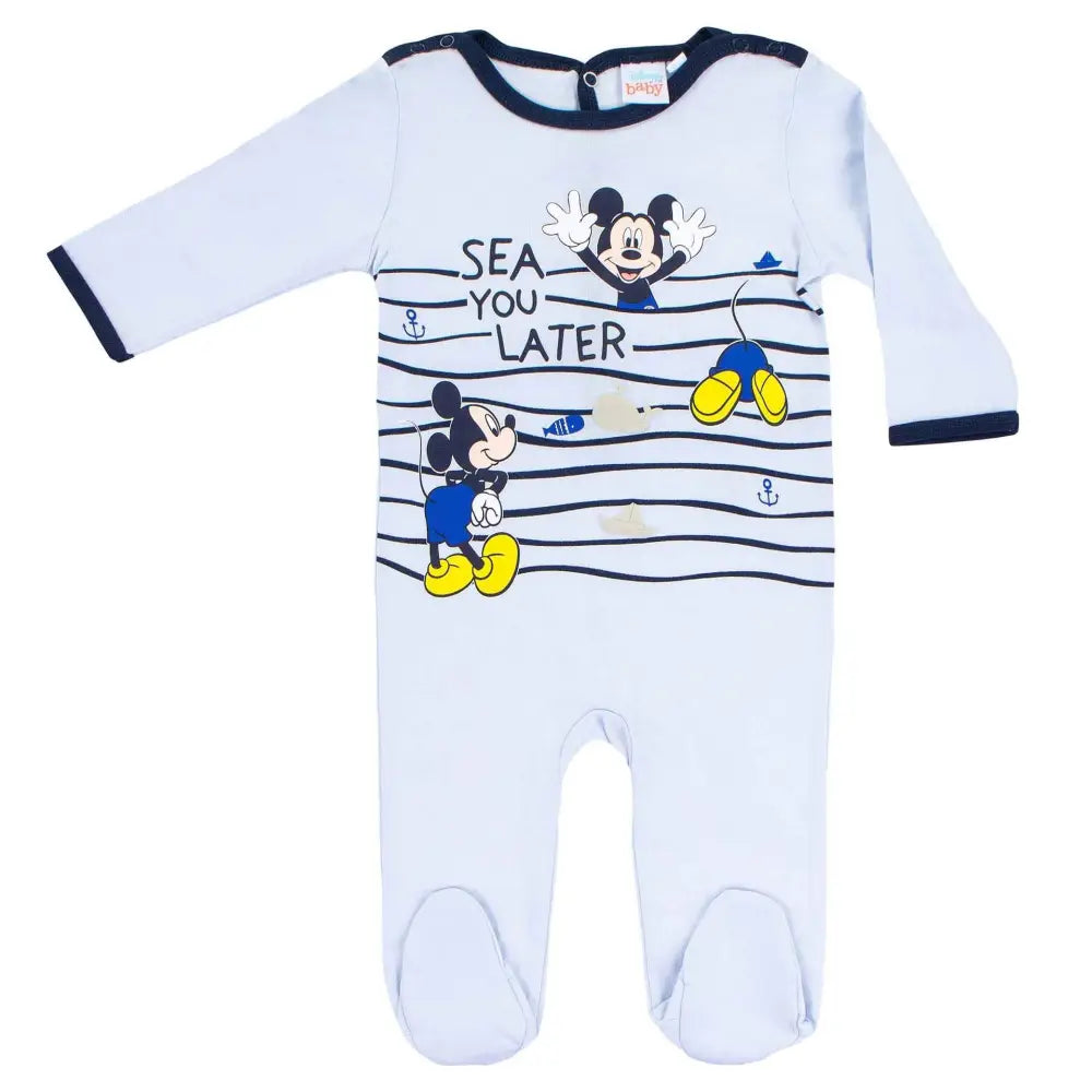 Mikke Mus Baby Pyjamas - Sea You Later - Blå / 6 Måneder - Pyjamas