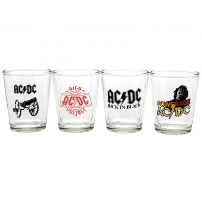 AC/DC 4pk Shot Glass Sett