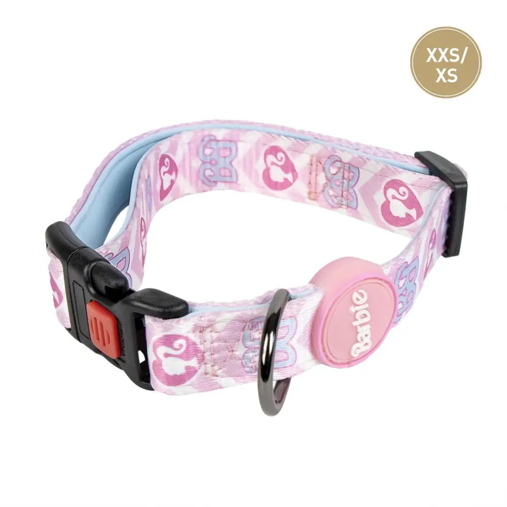 Barbie Hundehalsbånd Rosa X-Small/XX-Small - Hundehalsbånd