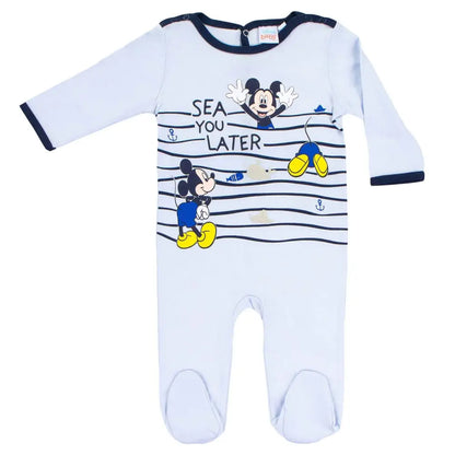 Mikke Mus Baby Pyjamas - Sea You Later - Blå / 6 Måneder - Pyjamas