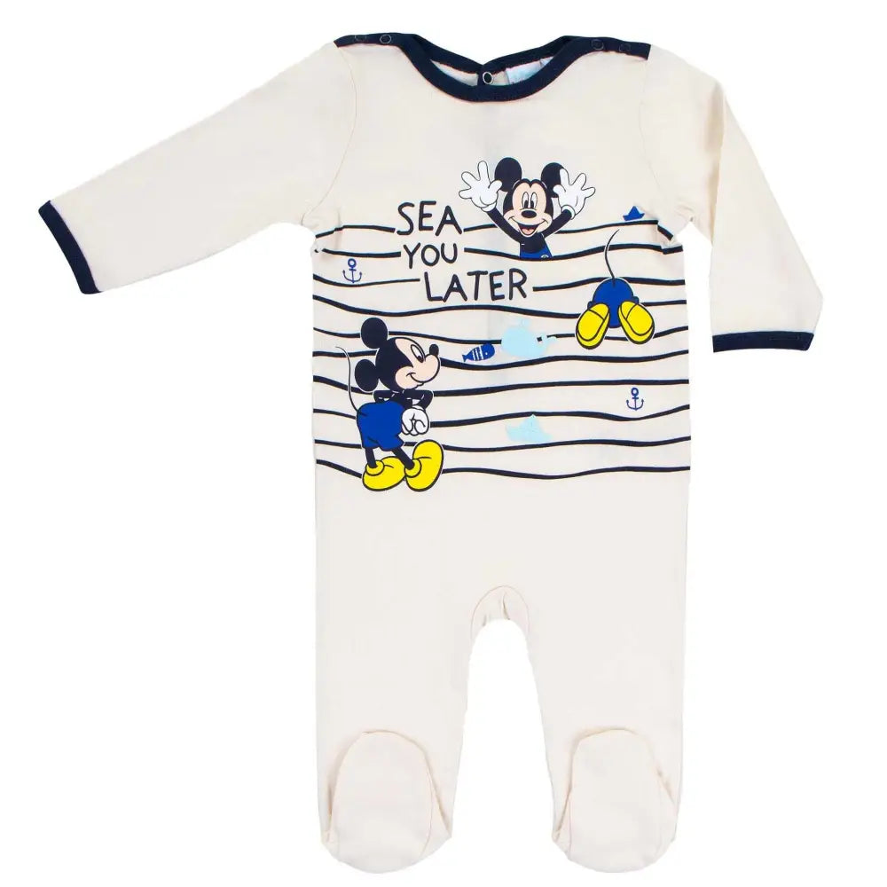 Mikke Mus Baby Pyjamas - Sea You Later - Hvit / 6 Måneder - Pyjamas